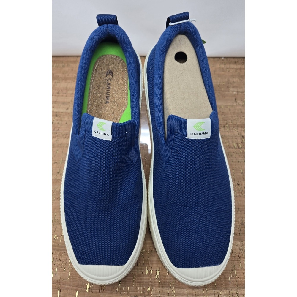 Cariuma Ibi Slip-On Casual Sneaker Womens 12.5 Mens 11 Mineral Blue Knit  Shoes - Picture 7 of 10